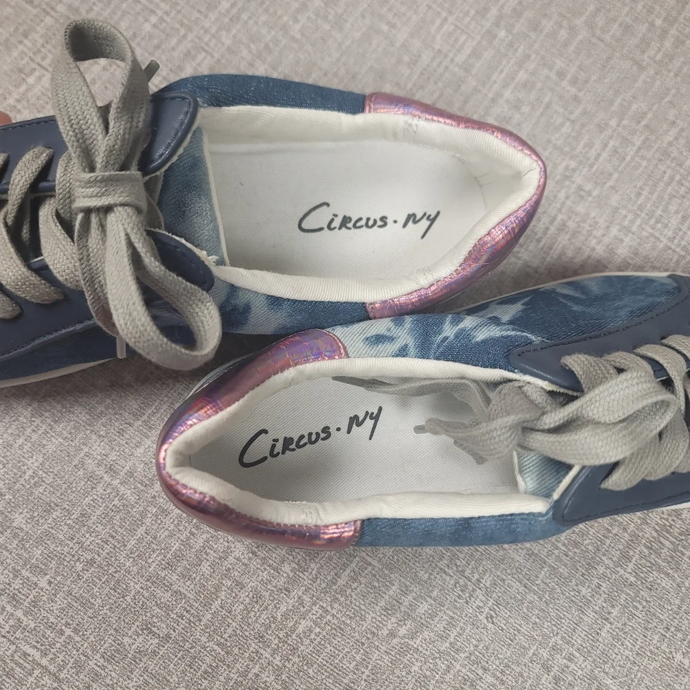 NEW Circus NY Sam Edelman Devin Women's Blue Denim Sneakers Size 8 Shoes - Picture 7 of 11